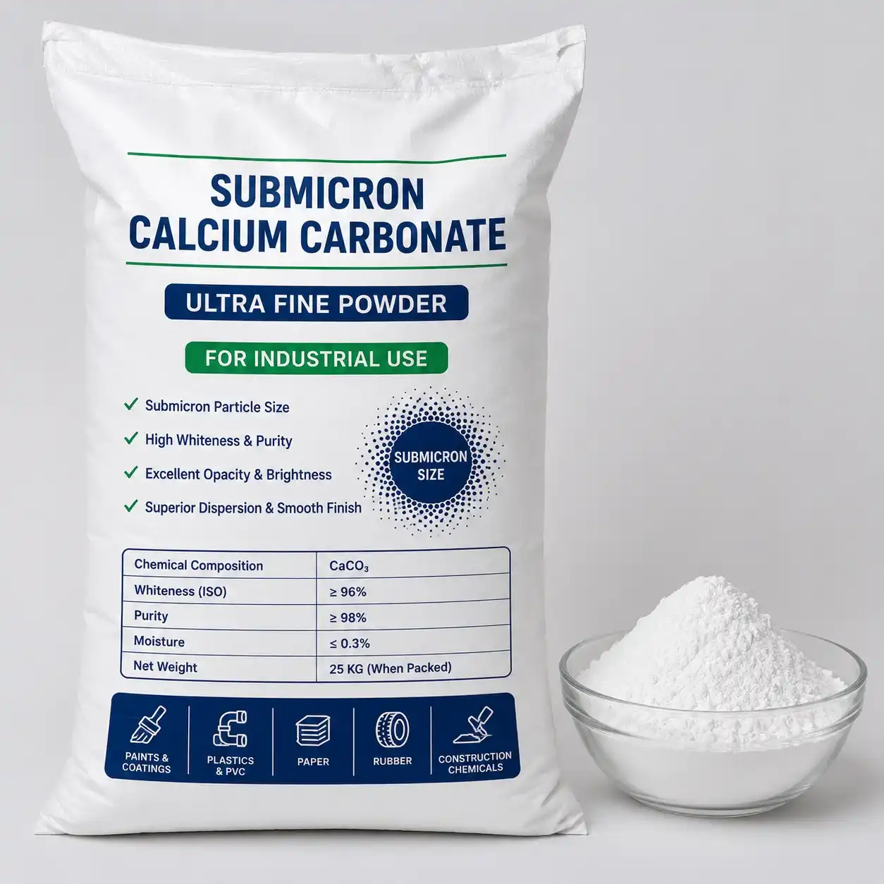 Submicron Calcium Carbonate